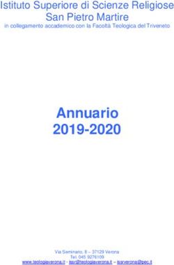 Annuario 2019-2020 - Istituto Superiore di Scienze Religiose San Pietro Martire - Benvenuti nel sito di Teologia Verona