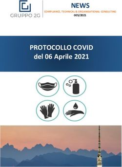 NEWS PROTOCOLLO COVID - del 06 Aprile 2021 COMPLIANCE, TECHNICAL & ORGANISATIONAL CONSULTING - Gruppo2G