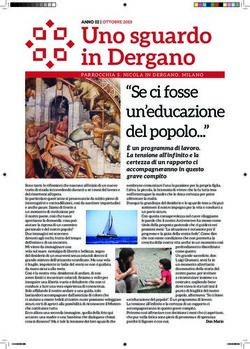 Uno sguardo in Dergano - Parrocchia San ...