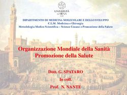 Organizzazione Mondiale della Sanità Promozione della Salute - Dott. G. SPATARO In coll. Prof. N. NANTE - Scuola di Igiene e ...