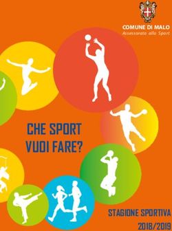 CHE SPORT VUOI FARE? STAGIONE SPORTIVA - COMUNE DI MALO