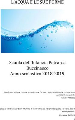 L'ACQUA E LE SUE FORME - Scuola dell'Infanzia Petrarca Buccinasco Anno scolastico 2018-2019