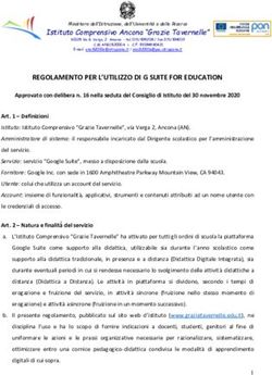 REGOLAMENTO PER L'UTILIZZO DI G SUITE FOR EDUCATION - Istituto comprensivo Grazie ...