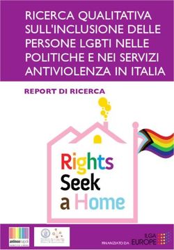 RICERCA QUALITATIVA SULL'INCLUSIONE DELLE PERSONE LGBTI NELLE POLITICHE E NEI SERVIZI ANTIVIOLENZA IN ITALIA - REPORT DI RICERCA