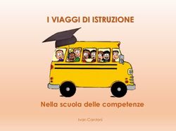 I VIAGGI DI ISTRUZIONE - Nella scuola delle competenze Ivan Cantoni - Istituto Comprensivo ...