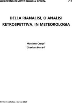 DELLA RIANALISI, O ANALISI RETROSPETTIVA, IN METEOROLOGIA - QUADERNODIMETEOROLOGIAAPERTA n 2