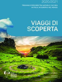 2020/2021 TREKKING E PERCORSI TRA NATURA E CULTURA IN ITALIA, IN EUROPA E NEL MONDO