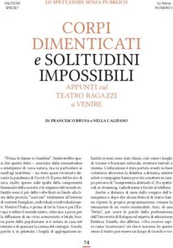 CORPI DIMENTICATI E SOLITUDINI IMPOSSIBILI - APPUNTI SUL - ASSITEJ ITALIA