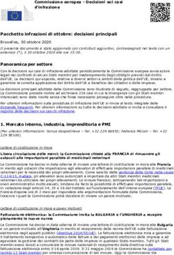 Pacchetto infrazioni di ottobre: decisioni principali Bruxelles, 30 ottobre 2020