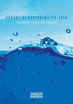 REPORT DI SOSTENIBILIT&Agrave; 2020 - FORWARD-THINKING ENERGY - Ansaldo Energia