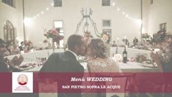 Menù WEDDING SAN PIETRO SOPRA LE ACQUE - San Pietro Sopra le Acque Resort & Spa ...