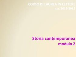 Storia contemporanea modulo 2 - CORSO DI LAUREA IN LETTERE