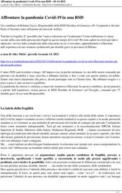 Affrontare la pandemia Covid-19 in una RSD - Lombardia ...