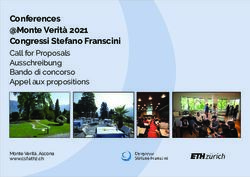 Conferences @Monte Verit&agrave; 2021 Congressi Stefano Franscini - Call for Proposals Ausschreibung Bando di concorso Appel aux propositions