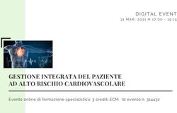 GESTIONE INTEGRATA DEL PAZIENTE AD ALTO RISCHIO CARDIOVASCOLARE - DIGITAL EVENT 31 MAR. 2021 H 17:00 - 19:15
