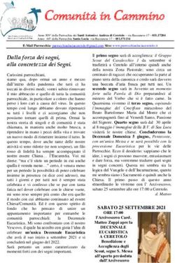 Comunit&agrave; in Cammino - Parrocchia Santa Lucia e di Ceretolo