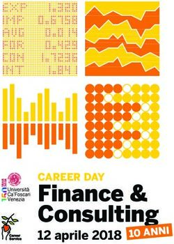 Finance & Consulting 12 aprile 2018 10 ANNI - CAREER DAY - Ca' Foscari