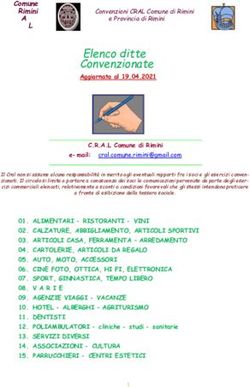 Elenco ditte Convenzionate - Aggiornato al 19.04.2021 - Cral Comune di Rimini