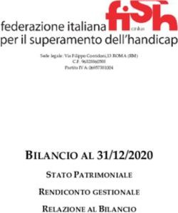 BILANCIO AL 31/12/2020 - STATO PATRIMONIALE RELAZIONE AL BILANCIO RENDICONTO GESTIONALE - FISH Onlus