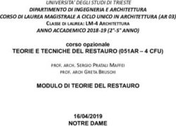 TEORIE E TECNICHE DEL RESTAURO (051AR - 4 CFU) - Moodle@Units