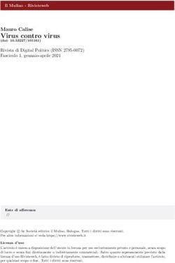 Virus contro virus Mauro Calise - Rivista Digital Politics_01/21_8giugno.indb
