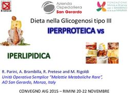 IPERLIPIDICA Dieta nella Glicogenosi tipo III