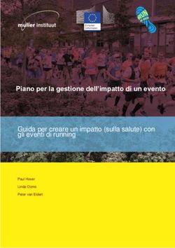 Piano per la gestione dell'impatto di un evento - Guida per creare un impatto (sulla salute) con gli eventi di running