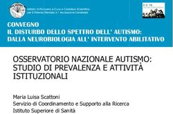 OSSERVATORIO NAZIONALE AUTISMO: STUDIO DI PREVALENZA E ATTIVITÀ ISTITUZIONALI - Maria Luisa Scattoni Servizio di Coordinamento e Supporto alla ...