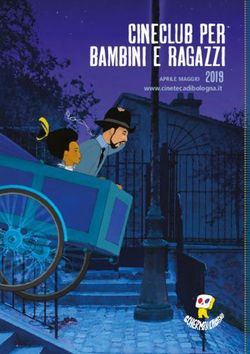 CINECLUB PER BAMBINI E RAGAZZI - 2019 www.cinetecadibologna.it