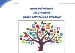 Scuola dell'infanzia VALUTAZIONE NELLA DIDATTICA A DISTANZA