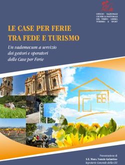 LE CASE PER FERIE TRA FEDE E TURISMO - Un vademecum a servizio dei gestori e operatori delle Case per Ferie