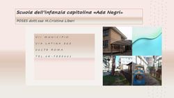 Scuola dell'infanzia capitolina "Ada Negri" - POSES dott.ssa M.Cristina Liberi VII MUNICIPIO