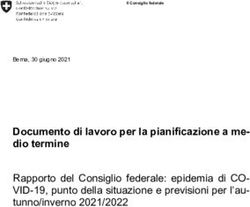 Documento di lavoro per la pianificazione a me- dio termine - Berna, 30 giugno 2021
