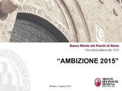"AMBIZIONE 2015" Milano, 12 aprile 2011 - Gruppo MPS