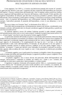 PROBLEMATICHE CIVILISTICHE E FISCALI DELL'AFFITTO E DELL'ACQUISTO DI AZIENDA IN CRISI