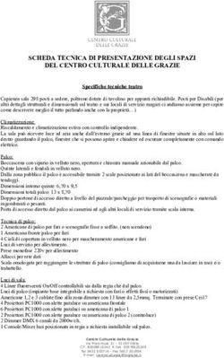 SCHEDA TECNICA DI PRESENTAZIONE DEGLI SPAZI DEL CENTRO CULTURALE DELLE GRAZIE