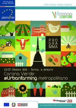Corona Verde: #Urbanfarming metropolitano - 23/27 Ottobre 2014 - Torino... e dintorni