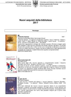 Nuovi acquisti della biblioteca 2017 - Provincia autonoma di Bolzano