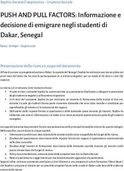 PUSH AND PULL FACTORS: Informazione e decisione di emigrare negli studenti di Dakar, Senegal