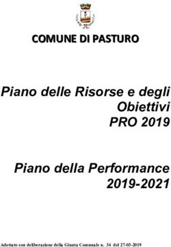 Piano delle Risorse e degli Obiettivi - PRO 2019 CCCOOOMMMUUUNNNEEE DDDIII PPPAAASSSTTTUUURRROOO