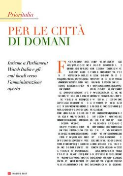 PER LE CITTÀ DI DOMANI - Insieme a Parliament Watch Italia e gli enti locali verso l'amministrazione aperta - Manageritalia