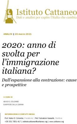 2020: anno di svolta per l'immigrazione italiana? - Istituto ...