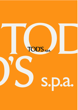 LINEE DI INDIRIZZO DEL SISTEMA DI CONTROLLO INTERNO E DI GESTIONE DEI RISCHI DEL GRUPPO TOD'S S.P.A.