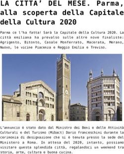 LA CITTA' DEL MESE. Parma, alla scoperta della Capitale della Cultura 2020