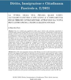 Diritto, Immigrazione e Cittadinanza Fascicolo n. 2/2021