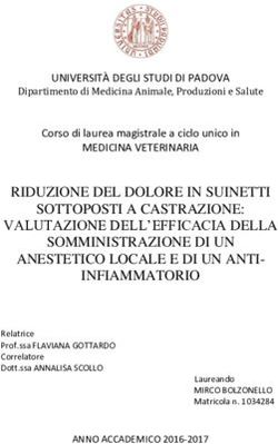 RIDUZIONE DEL DOLORE IN SUINETTI SOTTOPOSTI A CASTRAZIONE: VALUTAZIONE DELL'EFFICACIA DELLA SOMMINISTRAZIONE DI UN ANESTETICO LOCALE E DI UN ANTI...