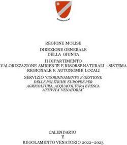 REGIONE MOLISE DIREZIONE GENERALE DELLA GIUNTA II DIPARTIMENTO VALORIZZAZIONE AMBIENTE E RISORSE NATURALI - SISTEMA REGIONALE E AUTONOMIE LOCALI