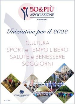 Iniziative per il 2022 - CULTURA SPORT e TEMPO LIBERO SALUTE e BENESSERE SOGGIORNI - Spazio50