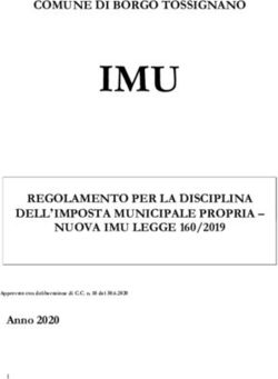 IMU COMUNE DI BORGO TOSSIGNANO - REGOLAMENTO PER LA DISCIPLINA DELL'IMPOSTA MUNICIPALE PROPRIA - NUOVA IMU LEGGE 160/2019 Anno 2020 - Nuovo ...