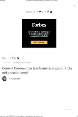 Come il Coronavirus trasformer&agrave; le grandi citt&agrave; nei prossimi mesi